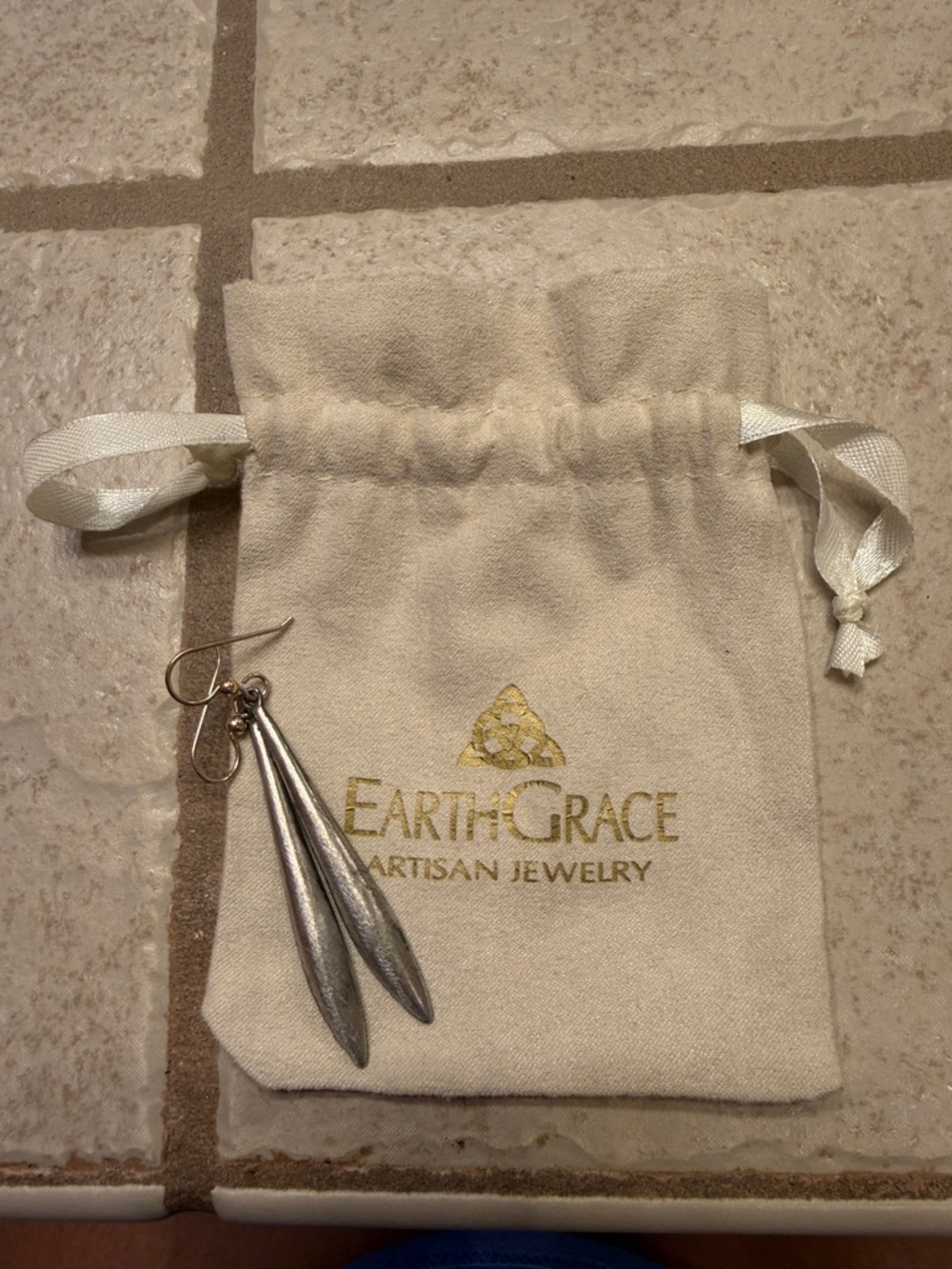 Silver Teardrop Dangle Earrings